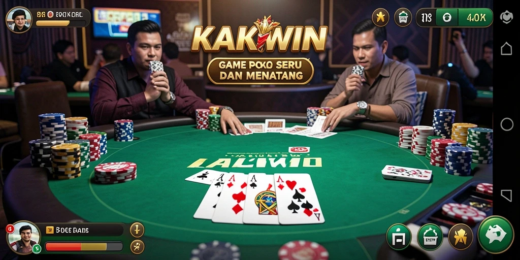 Tampilan gameplay Poker yang menarik di KAKWIN