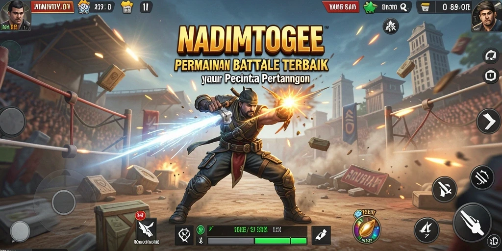 Tampilan seru gameplay NADIMTOGEL di arena Battle Royale.