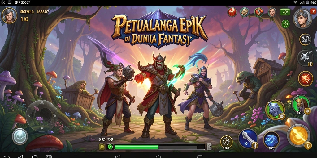 Tampilan gameplay RPG yang epik dan menantang di PRG007.