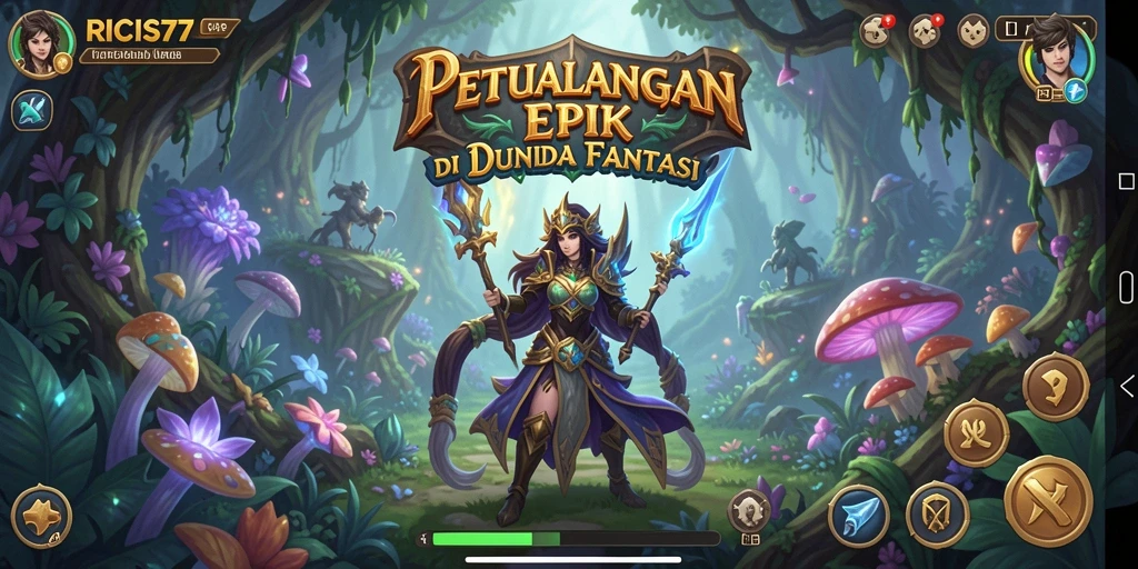 Tangkapan layar RICIS77 menampilkan aksi pertarungan RPG yang mendebarkan.