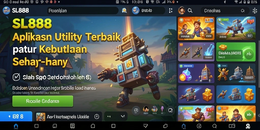 Tampilan antarmuka SL888 yang sederhana dan fungsional.