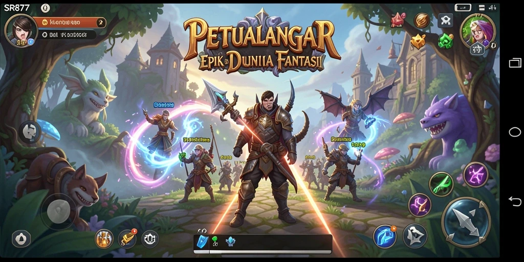 Tangkapan layar gameplay SR877 yang menunjukkan aksi petualangan seru.