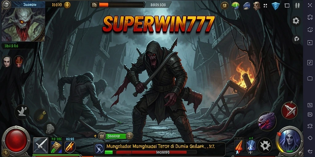 Tampilan mengerikan dari gameplay SUPERWIN777 yang memikat.
