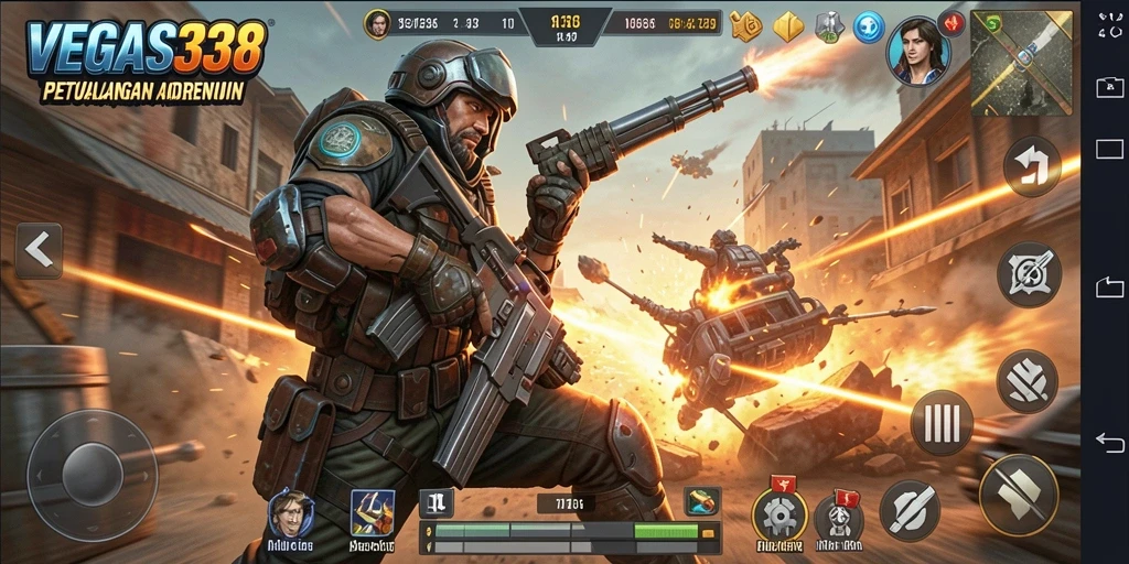 Tampilan gameplay yang mendebarkan di VEGAS338 dengan aksi yang intens.